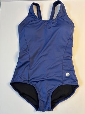 Baleaf Blue One-Piece Swimsuit with full black liner —476sku